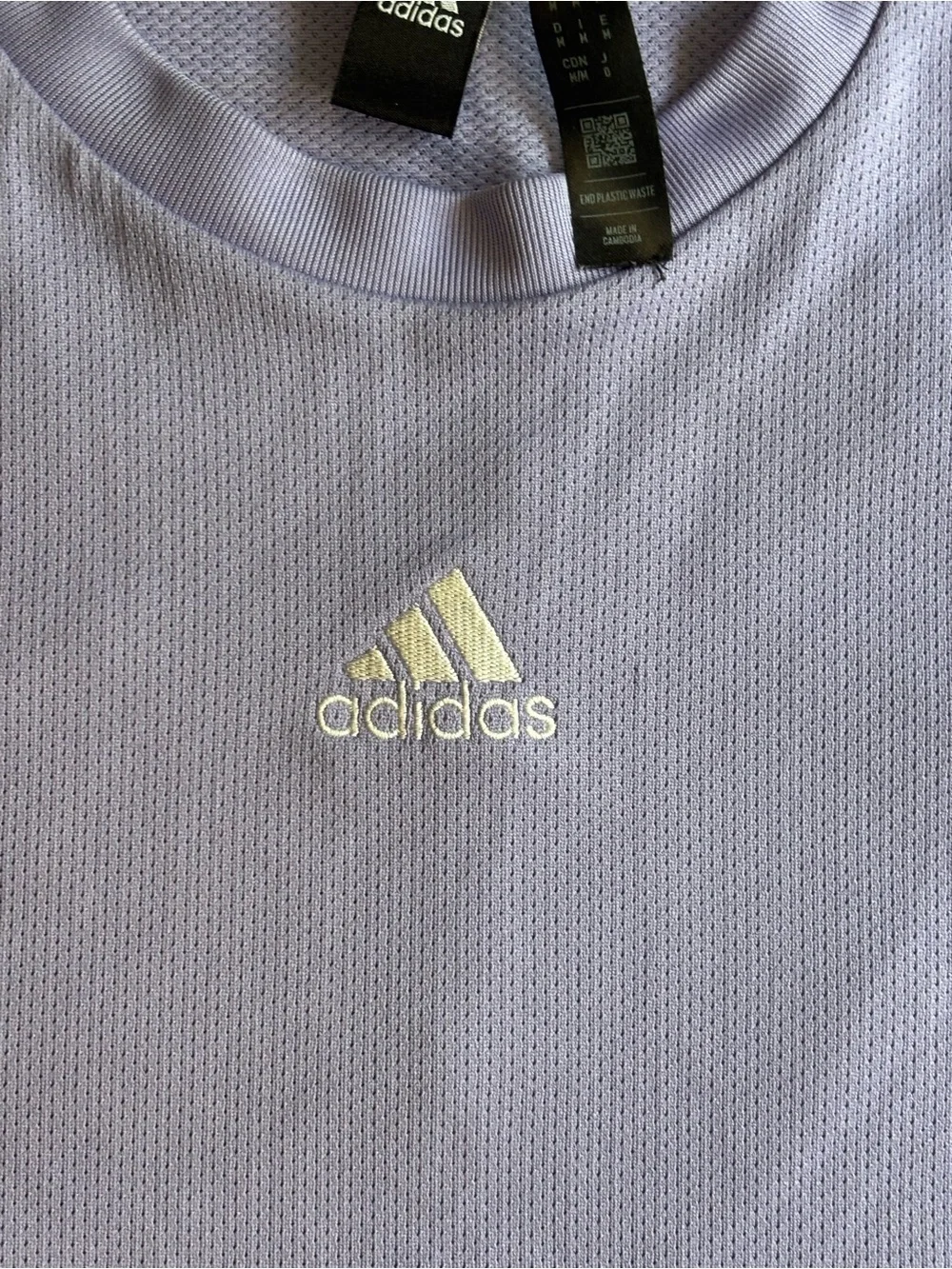 adidas Lavender Tee with Pale Yellow Logo